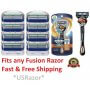 9 Gillette Fusion Flexball Razor Blades Refills Cartridges Flexball Shaver Handle