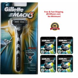 33 Gillette Mach3 8*4 Cartridges Blades Refill Shaver Razors Handle Fit M3 Turbo  