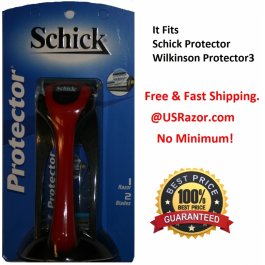 Schick Protector 1 Razor Handle 1 Blade Refills Cartridge Mens  