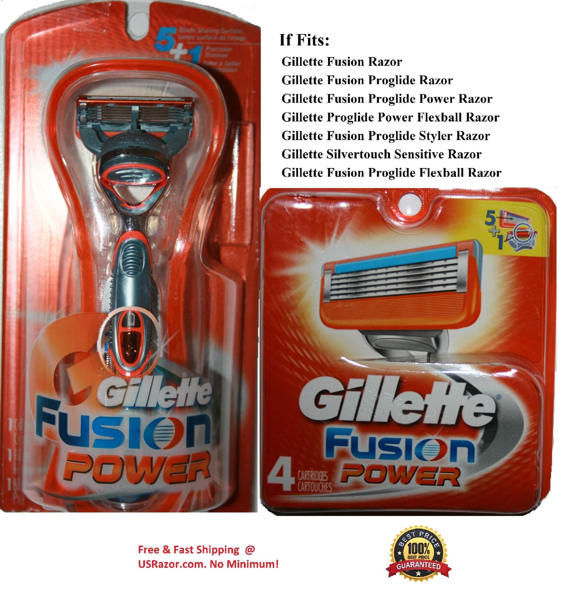 5 GILLETTE Power Blades Cartridges