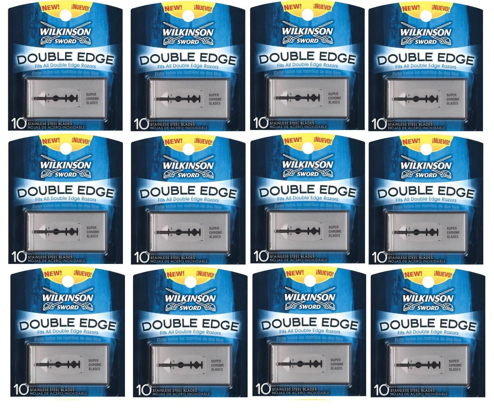 120 Wilkinson Sword Double Edge Blades Fits Schick Gillette Safety Razor Germany