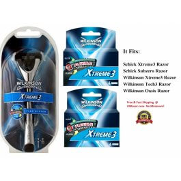 10 Wilkinson Xtreme 3 Razor Cartridges Blades Fit Schick Subzero  