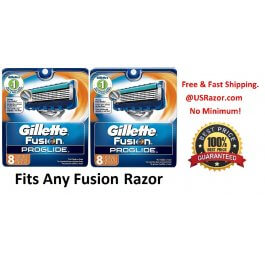 16 GILLETTE FUSION Proglide Razor Blades Cartridges Refills 