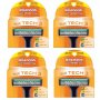 16 Wilkinson Tech3 blades shaver 4 cartridges Refills Fit Schick Subzero Razor