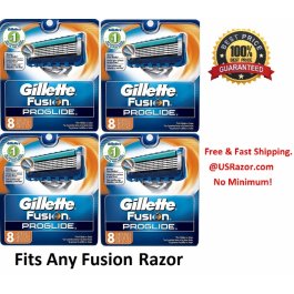 32 GILLETTE FUSION Proglide Razor Blades Refills Cartridges  